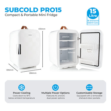 Pro 15L Mini Fridge - Cheq White | Refurbished